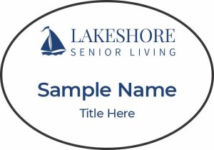 (image for) Lakeshore Senior Living Oval White Badge