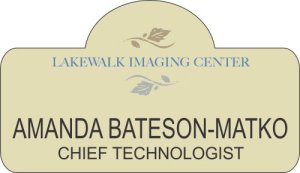 (image for) Lakewalk Imaging Ivory Shaped Badge