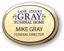 (image for) Lane Stucky Gray Executive Oval Gold