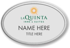 (image for) La Quinta Inns & Suites Oval Silver Pebbled Frame Prestige Badge