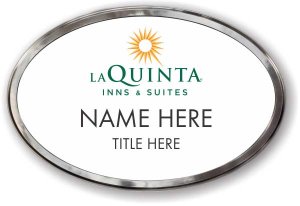 (image for) La Quinta Inns & Suites Oval White Polished Frame Prestige Badge