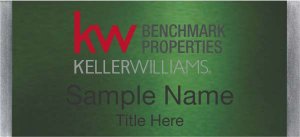 (image for) Keller Williams Benchmark Properties Large Silver Meridian Green Badge
