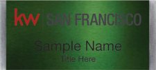 (image for) Keller Williams San Francisco Large Silver Meridian Green Badge