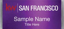 (image for) Keller Williams San Francisco Large Silver Meridian Purple Badge