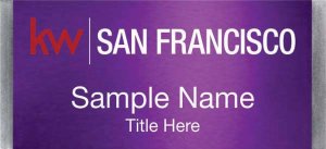(image for) Keller Williams San Francisco Large Silver Meridian Purple Badge