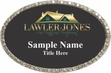 (image for) Lawler-Jones Real Estate Oval Bling Silver Other Badge