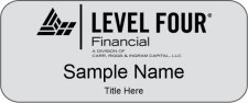 (image for) Level Four Financial Standard Silver Badge - Black Logo