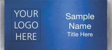 (image for) Custom Logo Large Silver Meridian Blue Badge