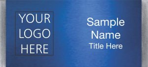 (image for) Custom Logo Large Silver Meridian Blue Badge