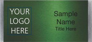 (image for) Custom Logo Large Silver Meridian Green Badge