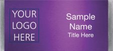 (image for) Custom Logo Large Silver Meridian Purple Badge