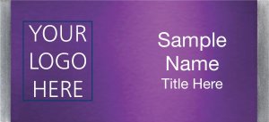 (image for) Custom Logo Large Silver Meridian Purple Badge