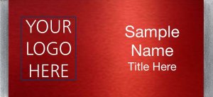 (image for) Custom Logo Large Silver Meridian Red Badge