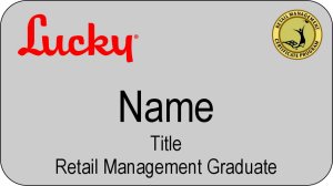 (image for) Lucky RMC Graduate Seattle Silver Name Badge