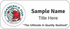 (image for) LUSAMERICA FOODF INC. Standard White Badge