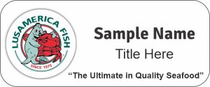 (image for) LUSAMERICA FOODF INC. Standard White Badge