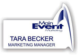 (image for) Main Event Marketing White Shaped Badge