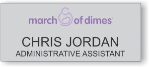 (image for) March of Dimes Silver Badge Square Corners