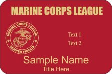 (image for) Marine Corps League Red Badge - Version 2