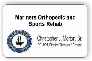 (image for) Mariners Physical Therapy ID Badge (No Hole Punch)