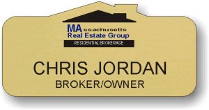 (image for) Massachusetts Real Estate Group Gold Shaped Badge
