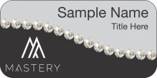 (image for) Keller Williams Mastery Silver/Black Swoosh Badge w/White Jewels