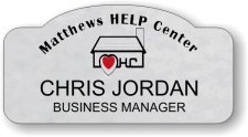 (image for) Matthews HELP Center Silver Shaped Badge