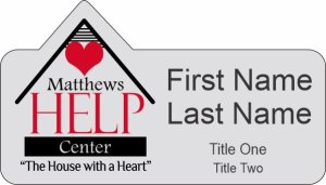 (image for) Matthews HELP Center Silver Shaped Badge
