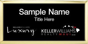 (image for) Keller Williams Luxury Maui - Executive Gold Badge with Black Insert