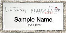 (image for) Keller Williams Luxury Maui - Bling Silver Badge with White Insert