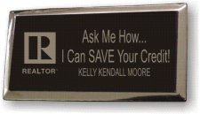 (image for) Max Broock Realtors 'Ask me how' Executive Black Badge w/Silver Frame