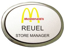 (image for) McDonald's Executive Oval Silver Badge