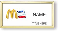 (image for) McDonald's Executive Red White Blue Gold Framed Badge