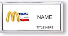 (image for) McDonald's Executive Red White Blue Silver Framed Badge
