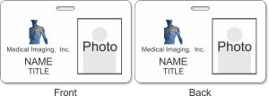 (image for) Medical Imaging, Inc. Photo ID Horizontal Double Sided badge