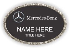 (image for) Mercedes-Benz Bling Silver/Black Oval Badge