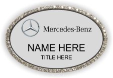(image for) Mercedes-Benz Bling Silver Oval Badge