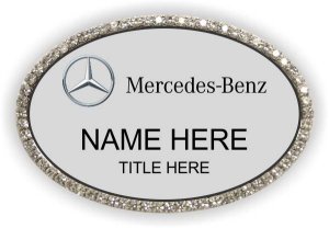 (image for) Mercedes-Benz Bling Silver Oval Badge