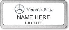 (image for) Mercedes-Benz White Prestige Badge with Pebbled Silver Frame