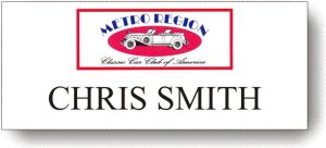 (image for) Metro Region Classic Car Club White Badge