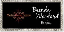 (image for) Metro Group Brokers, LLC Bling Silver Other Badge - Staggered Name
