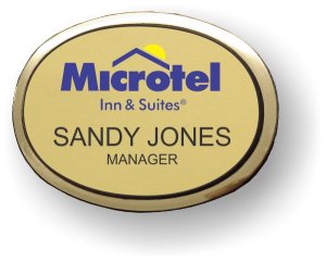 (image for) Microtel Inn & Suites Logo C Executive Oval Gold Badge