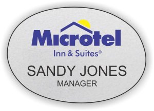 (image for) Microtel Inn & Suites Logo C Oval Silver Badge