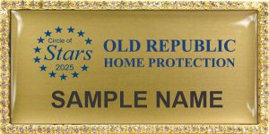(image for) Old Republic Home Protection Circle of Stars Bling Gold Badge