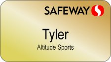 (image for) Safeway Denver Gold Name Badge