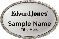 (image for) Edward Jones - Oval Bling Silver Badge