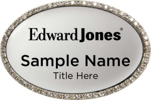 (image for) Edward Jones - Oval Bling Silver Badge