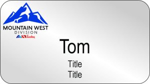 (image for) Mountain West Albertsons Companies Silver Name Badge