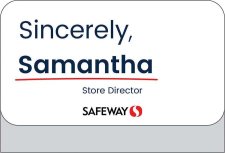 (image for) Safeway NorCal Sincerely White Pocket Name Badge