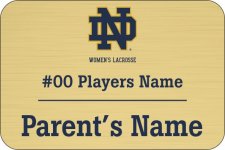 (image for) Notre Dame Women's Lacrosse Gold badge With Niceguard Coating